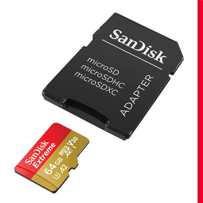 SanDisk 64GB Extreme microSDXC UHS-I Memory Card with Adapter - Up to 170MB/s, C10, U3, V30, 4K, 5K, A2, Micro SD Card - SDSQXAH-064G-GN6MA (Renewed) - Image 6