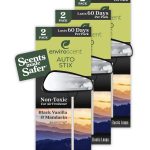Enviroscent Non-Toxic Car Air Freshener (Black Vanilla & Mandarin) Natural Car Air Freshener | Essential Oil Diffuser | Car Scent Lasting Over 180 Days | 3 Packs of 2 Hanging Auto Stix