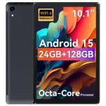 URAO Tablet,10.1" Android Tablet with Octa-core Processor 24GB RAM 128GB ROM HD IPS Touchscreen 8H Battery, Wi-Fi 6, BT 5.0, Dual Camera, Android 15 Tablets 2025
