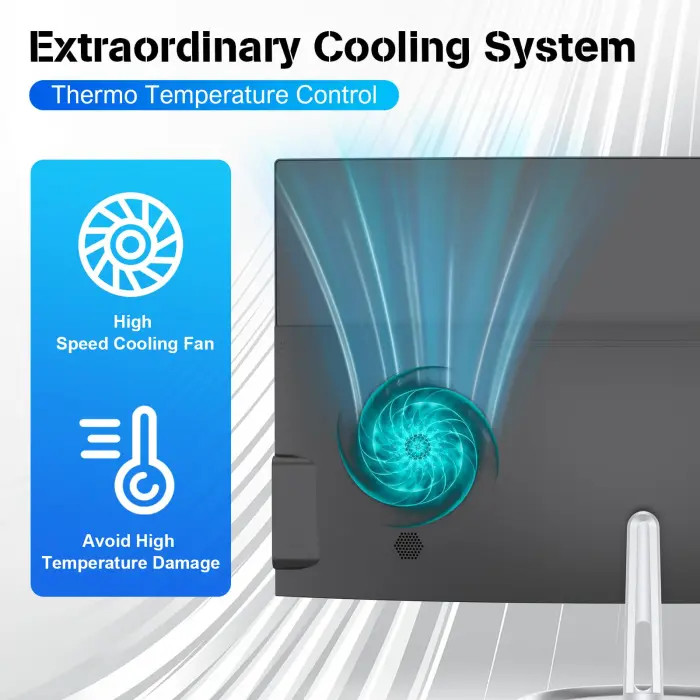 ALNERUZL All-in-One Desktop Computer PC, 24” FHD Curved Display Monitor I3-8100T Quad-Core Processor 16GB RAM 512GB SSD Desktop, WiFi Bluetooth Keyboard & Mouse for Home Business Office Gaming - Image 7