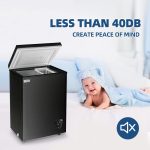 Chest Freezer 3.5 cu.ft Small Deep Freezer Mini Outdoor Black Chest Freezers with 7 Temperature and Removable Basket Settings Ideal for Apartment Office RV Cabin Kitchen - Image 4
