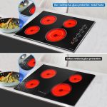 Noxton 30 Inch 4 Burners Electric Cooktop, Built-in 30" Radiant Electric Ceramic Stove Top with Glass Protection Metal Frame,Knob Control, Hot Surface Indicator, 220-240v, No Plug, Hard Wire - Image 6