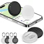 Air Tracker Tag (4 Pack) - Apple MFi Certified & IP67 Waterproof | Works with Apple Find My Network (iOS) to Track Keys, Wallet, Luggage & More