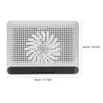 VERDANVERSE Aluminum Alloy Laptop Cooling Pad with Dual USB Ports Quiet Thin Notebook Cooler Stand for Laptops Up to Ergonomic Angles Skid-Resistant Computer Fan Support Frame in Silver - Image 9