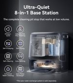 NARWAL Freo Z10 Ultra Robot Vacuum and Mop Combo, Dual RGB Cameras and Chips, AI Avoidance, 8N Corner to Edge Deep Cleaning, Dry-Wet Separation, 18000Pa, Hot Water Wash & Self-Emptying, Gray (Renewed) - Image 5