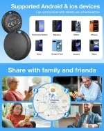 Air Tags for Android,Air Tags-4 Pack Android,Air Tracker Tags with 4 Case,2 Year Battery Life,Google & Apple Find Trackers for Google'S Find Hub App & Apple Find My,IP65 Waterproof Luggage Tracker - Image 3