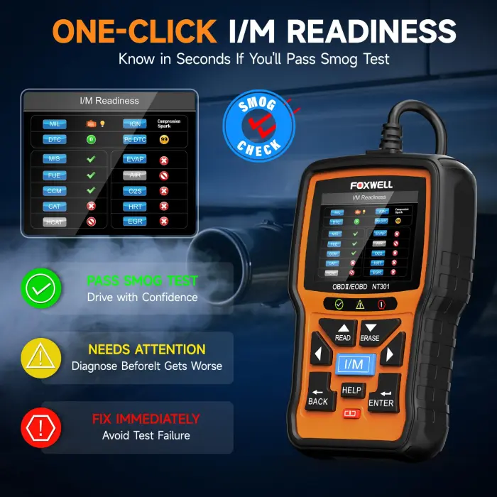 FOXWELL NT301 OBD2 Scanner Live Data Professional Mechanic OBDII Diagnostic Code Reader Tool for Check Engine Light - Image 6