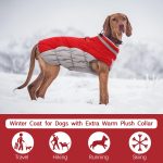 FUAMEY Dog Coat for Medium Dogs,Waterproof Dog Winter Jacket with Harness Built in Puppy Cold Weather Coats Reflective Pet Vest with Zipper Warm Fleece Dogs Snowsuit Windproof Red M - Image 8