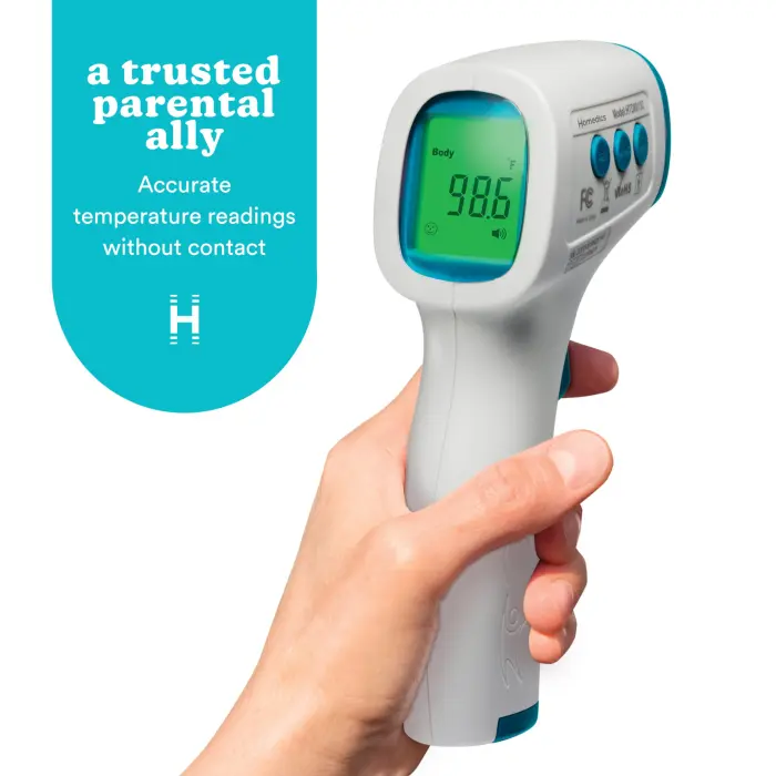 HoMedics Non-Contact Infrared Forehead Thermometer, Clinically Proven Fast Accurate Results, High-Fever Alert with 4-in-1 Readings - Image 8