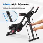 MERACH Ab Machine, Adjustable Ab Trainer Machine, AB Workout Equipment for Home Gym, Independent Dual Tracks for Mountain Climber, Foldable for Home Exercise, Load Capacity 440 LBS (Black) - Image 4