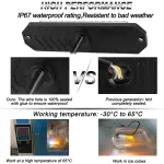 ASPL 8pcs Sync Feature Ultra Slim 12-LED Surface Mount Flashing Strobe Lights for Truck Car Vehicle LED Mini Grille Light Head Emergency Beacon Hazard Warning Lights (Amber/White) - Image 5