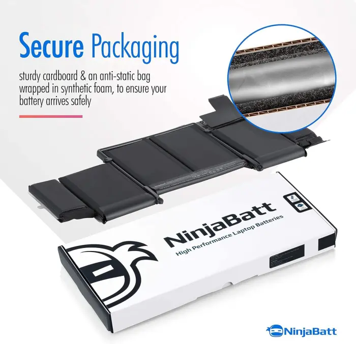 NinjaBatt Battery A1502 A1582 for Apple MacBook Pro Retina 13” A1493 [Early 2015 - Mid 2015, Mid 2014, Early 2013 - Late 2013] - Long Lasting [72Wh/11.42V] - Image 4