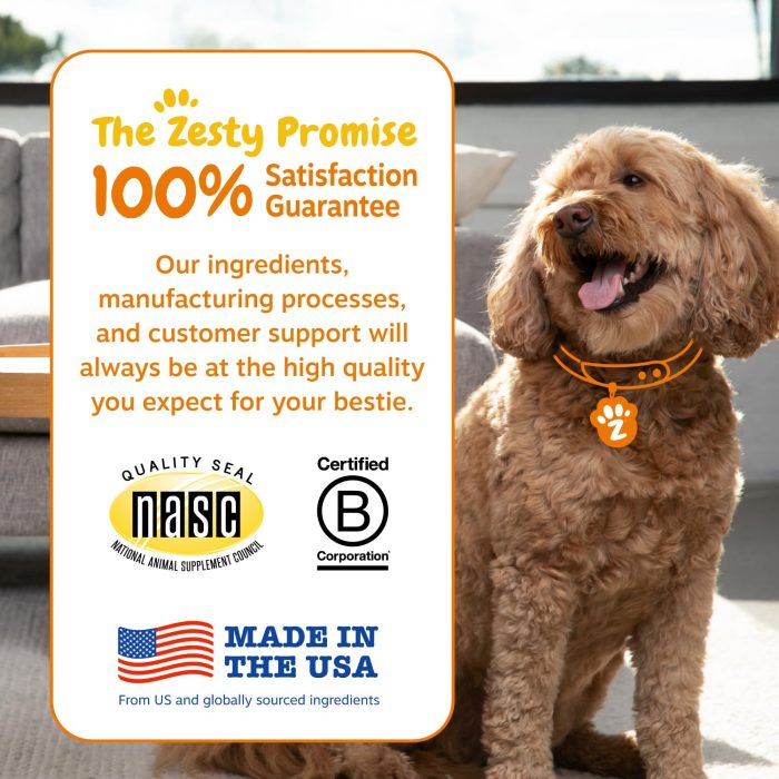 Zesty Paws Probiotics for Dogs - Digestive Enzymes for Gut Flora, Digestive Health, Diarrhea & Bowel Support - Clinically Studied DE111 - Dog Supplement Soft Chew for Pet Immune System - Pumpkin - Image 4