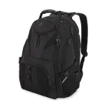SwissGear 1900 ScanSmart 17” Laptop Backpack Black/Black – Reflective Tech Backpack with ScanSmart Compartment – Multiple Organizer Pockets & RFID Scan Blocking Technology
