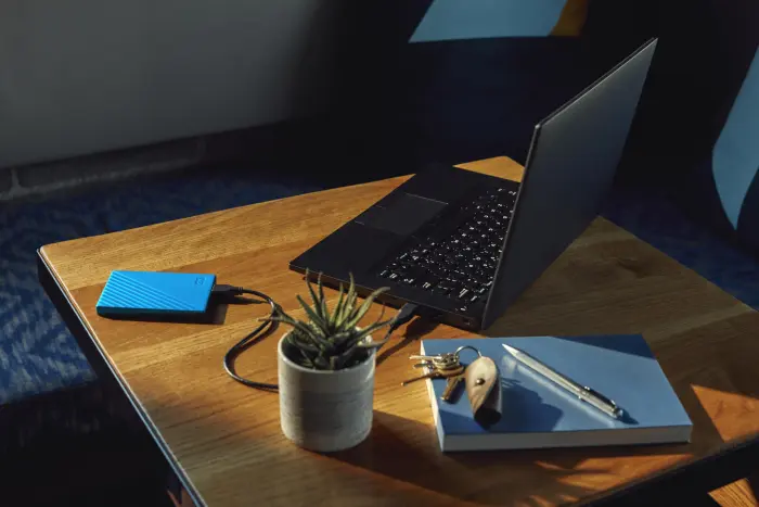 WD 4TB My Passport, Portable External Hard Drive, Blue, backup software with defense against ransomware, and password protection, USB 3.1/USB 3.0 compatible - WDBPKJ0040BBL-WESN - Image 2