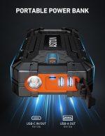 AstroAI S8 Ultra 4000A Car Jump Starter, Jump Box up to All Gas Engines & 12L Diesel, 12V Portable Power Bank with USB/Type-C Ports, 3 Modes LED Flashlight, Auto Battery Booster with Jumper Cable - Image 8