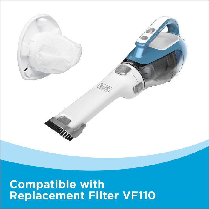 BLACK+DECKER dustbuster AdvancedClean Handheld Vacuum Cordless, Compact Home and Car Vacuum with Crevice Tool ,Rotating Nozzle and Charging Station, Large Dust Bowl (CHV1410L) - Image 9