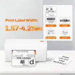 Perfetonair Bluetooth Thermal Shipping Label Printer, 4x6 Portable Wireless Thermal Address Label Printer for Small Business, Compatible with iPhone Android Windows, Used for Ebay Shopify USPS, White - Image 5