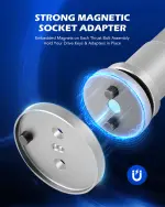 Orion Motor Tech 24pc Brake Caliper Compression Tool Set, Heavy Duty Brake Piston Compressor Tool and Wind Back Tool Kit for Brake Pad Replacement, Universal Disc Brake Caliper Tool Set with Blue Case - Image 6