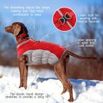 FUAMEY Dog Coat for Medium Dogs,Waterproof Dog Winter Jacket with Harness Built in Puppy Cold Weather Coats Reflective Pet Vest with Zipper Warm Fleece Dogs Snowsuit Windproof Red M - Image 7