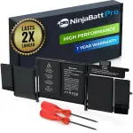 NinjaBatt Battery A1502 A1582 for Apple MacBook Pro Retina 13” A1493 [Early 2015, Mid 2014, Late 2013] - High Performance [75Wh/11.42V]