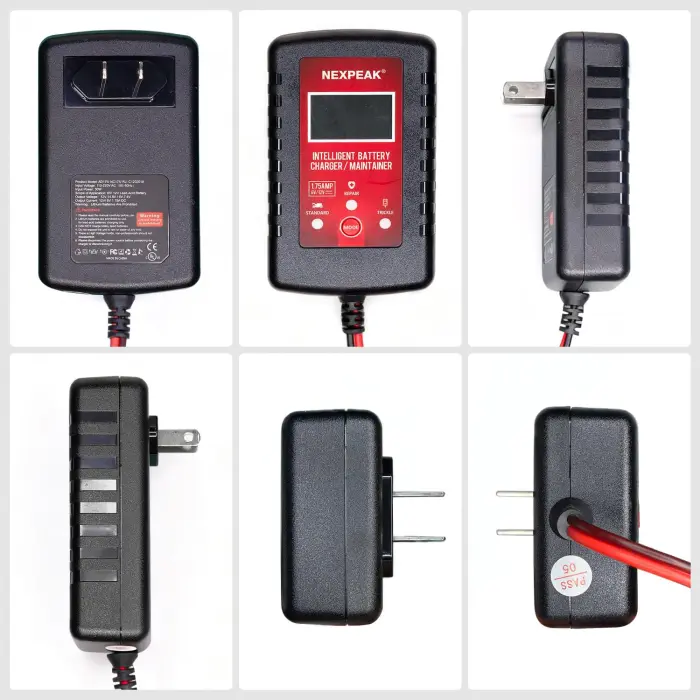 2-Pack Smart Fully Automatic 6V 12V Battery Charger Maintainer for Car, Marine, Motorcycle, Lawn Mower - Image 2