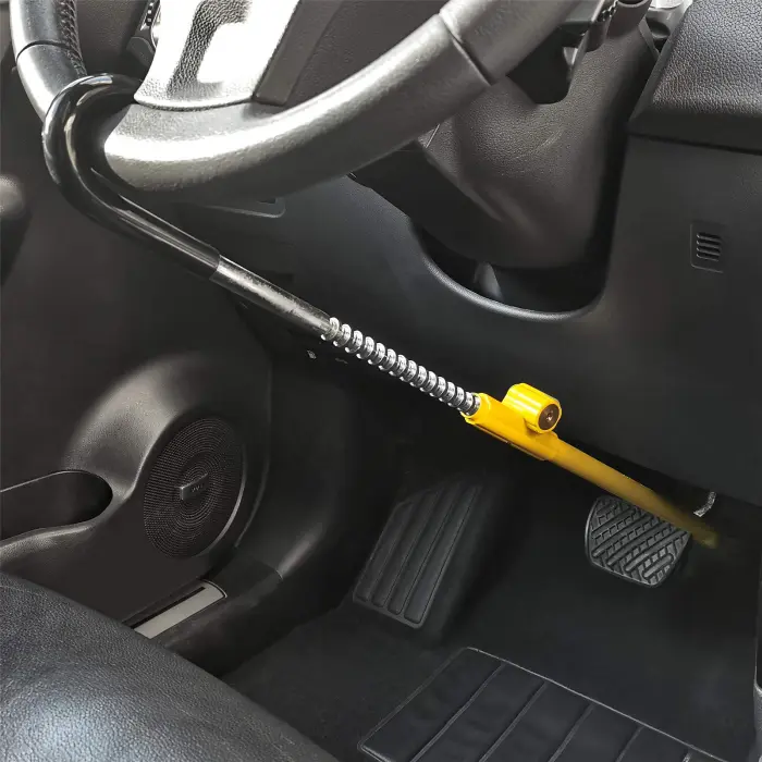 KAYCENTOP Car Steering Wheel to Brake Pedal Lock Auto Security Product Anti-Theft Lock Device Bright Yellow Universal - Image 2