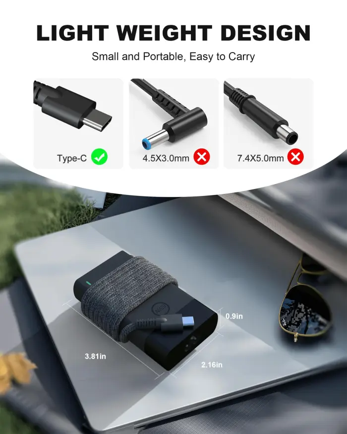 STJJNNWI 65W USB Type C Laptop Charger Compatible with HP Envy x360, EliteBook 840, Spectre x360, Zbook Firefly, Omnibook, ProBook, Chromebook, Elite x2 USBC Computer AC Power Cord - Image 7