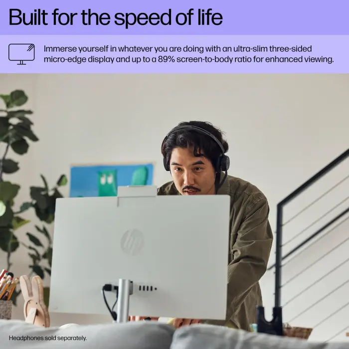 HP 24 Touchscreen All-in-One Desktop Computer for Home and School, Intel Processor, 23.8" FHD Display, 16GB DDR4 RAM, 1TB PCIe SSD, WiFi 6, Bluetooth 5.3, Business AIO, White - Image 7