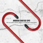 Bac-kitchen 2 Pcs Brake Caliper Hangers Brake Caliper Hooks with Rubber Tips Automotive Tool for Braking, Bearing, Axle and Suspension Work (2pcs red) - Image 6