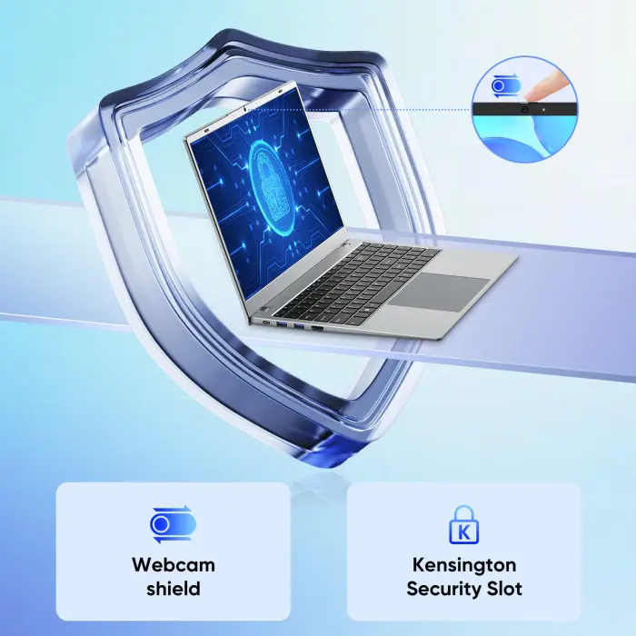 INHONLAP Laptop Computer, 16GB RAM 256GB SSD Laptops, 6500Y Processor (up to 3.4GHz), 15.6" FHD IPS Display, Laptop for Student and Business, WiFi 5, BT 5.0, Sliver - Image 3