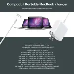 45W Magnetic MacBook Air Charger, Replacement for Mag2 T-Tip Shape AC Power Adapter, Fast Laptop Charging Connector Compatible with MacBook Air 11-inch and 13-inch After Mid 2012 (Between 2012-2017) - Image 2