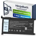 NinjaBatt Battery for Dell WDX0R P69G Inspiron 15/13 5000/7000 Series 5570 5567 7579 5578 5568 7569 5579 5565 7573 7378 5378 7368 5379 5368 7375 - [42Wh/11.4v]
