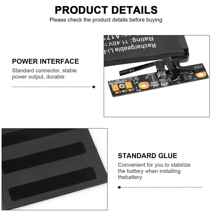 A1708 A1713 Battery for A2171 A2159 A2289 A2338, Compatible with MacBook Pro 13 Inch (Late 2016, Mid 2017, Mid 2019, 2020), EMC 2978 3301 3456 3578 3164 020-00946 MacBookPro13,1 14,1 - 11.4V 54.5Wh - Image 5