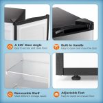 Kismile Small Freezer Upright, 3.0 Cu.ft Mini Freezer with Adjustable Thermostat, Removable Shelves, Reversible Single Door, Stand Up Freezer for Bedroom/Home/Dorms/Apartment (Stainless Steel) - Image 5