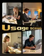 FUNNYERA 65W Charger Compatible with HP Laptop 45W Computer Charger Smart Blue Tip Power Cord - Image 2