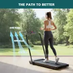 Smug Compact Armless Treadmill, Space Saving Design for Home & Office, Quiet Under Desk Walking Pad, 200 Lbs Capacity 3 in 1 Portable Walking Treadmill - Image 3
