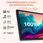 URAO Tablet,10.1" Android Tablet with Octa-core Processor 24GB RAM 128GB ROM HD IPS Touchscreen 8H Battery, Wi-Fi 6, BT 5.0, Dual Camera, Android 15 Tablets 2025 - Image 8