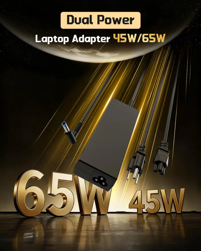 FUNNYERA 65W Charger Compatible with HP Laptop 45W Computer Charger Smart Blue Tip Power Cord - Image 5