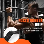 Weight Lifting Straps with D Rings, 2 In 1 Heavy Duty Gym Wrist Straps for Men, 8mm Neoprene Padded Non-Slip Lifting Wrist Straps for Weightlifting, Deadlifting, Cable Machine Workouts & Pull-Ups - Image 7