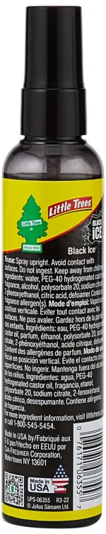 LITTLE TREES Car Air Freshener | Spray Provides a Long-Lasting Scent for Auto or Home | On-the-go Freshness | Black Ice, 6 Air Fresheners - Image 5