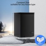 Kismile 3.5 Cubic Feet Chest Freezer with 2 Removable Baskets Free Standing Top Open Door Compact Deep Freezer with Adjustable Temperature for Home/Kitchen/Office/Bar (3.5 Cubic Feet, Black) - Image 3