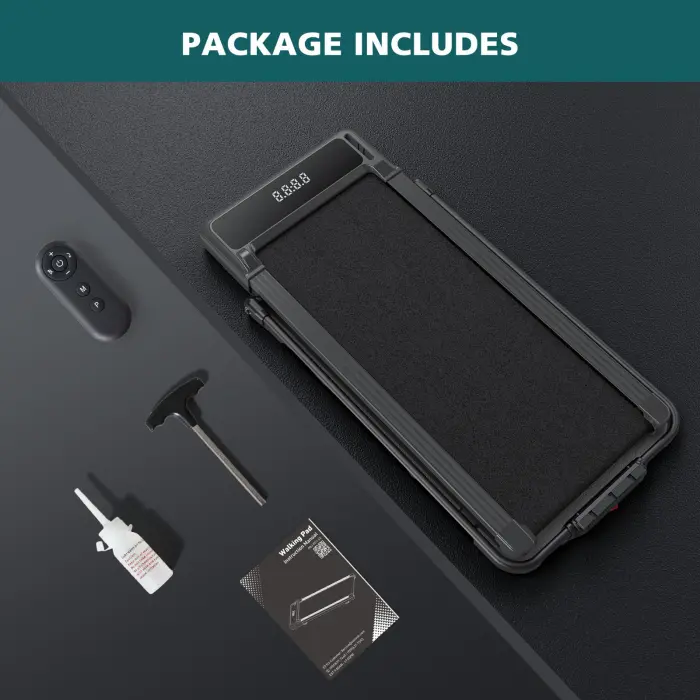 Smug Compact Armless Treadmill, Space Saving Design for Home & Office, Quiet Under Desk Walking Pad, 200 Lbs Capacity 3 in 1 Portable Walking Treadmill - Image 2