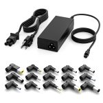 GreBed 90W Universal Laptop Charger AC Adapter Replacement for Lenovo HP Dell ASUS Acer Samsung Sony Fujitsu Notebook Ultrabook Chromebook Latitude Inspiron Pavilion Power Supply Cord with 15 Tips