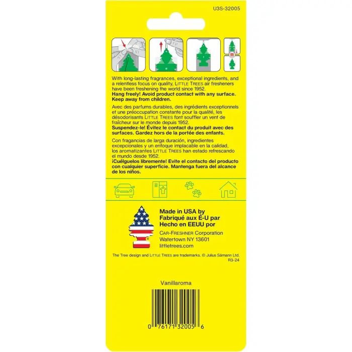 LITTLE TREES Car Air Freshener | Hanging Paper Tree for Home or Car | Vanillaroma | 3 Pack - Image 6