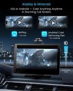 11" Extra Large Wireless Apple CarPlay Screen for Car – Ultra-Slim 0.16 Inch Touchscreen Car Stereo with Android Auto, 4K Dash Cam, 1080p Backup Camera, GPS, Mirror Link, Voice Control - Image 4