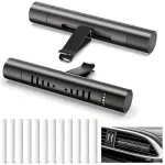 EORRZZY 2 Packs Custom Car Air Freshener Diffuser Vent Clips for Car Decoration Accessories with 12 Refill Sticks for Cars, Office, Kitchen, Bathroom, Pet Houses, Basic Refillable Kit