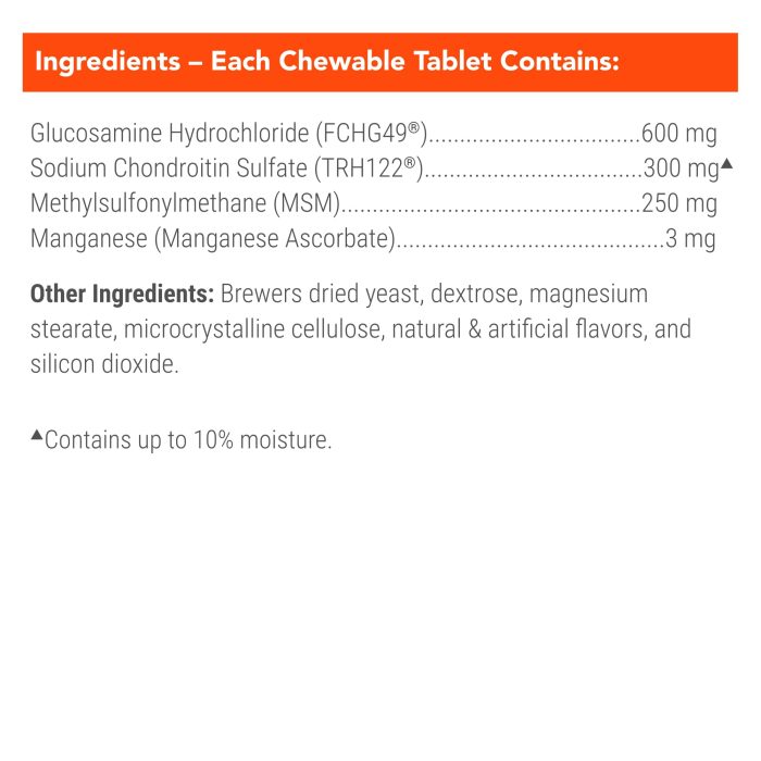 Nutramax Cosequin for Dogs Joint Health Supplement, Contains Glucosamine for Dogs, Plus Chondroitin and MSM, Supports Healthy Joints, For All Breeds and Sizes, Chewable Tablets, 132 Count - Image 4