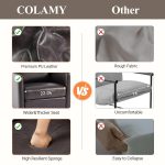 MALOL Leather Recliner Chair for Adults, Swivel Rocker Recliner for Small Spaces, Wide Glider Rocking Nursery Chair with Ergonomic High Backrest, for Home Living Room, Office, Bedroom（Chocolate Brown） - Image 3