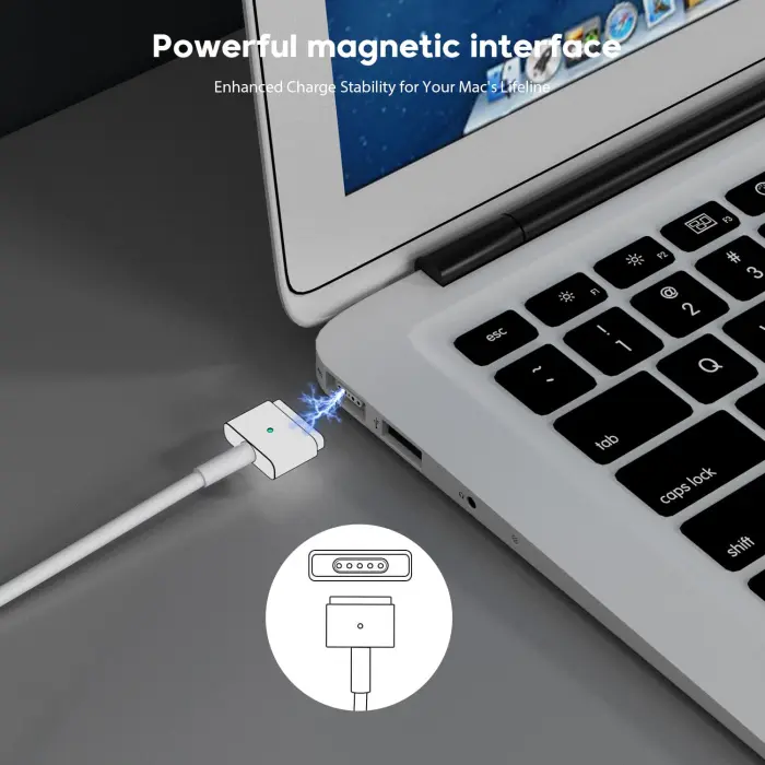 45W Magnetic MacBook Air Charger, Replacement for Mag2 T-Tip Shape AC Power Adapter, Fast Laptop Charging Connector Compatible with MacBook Air 11-inch and 13-inch After Mid 2012 (Between 2012-2017) - Image 7